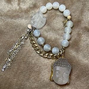 Large Buddha head charm bracelet… real stones!!!
